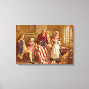 Betsy Ross, 1777 (American History) (USA Patriot) Leinwanddruck
