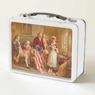 Betsy Ross, 1777 (Amerikanische Geschichte) (USA P Metall Brotdose