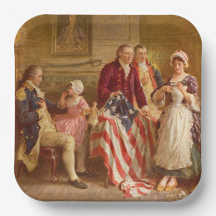 Betsy Ross, 1777 (Amerikanische Geschichte) (USA P Pappteller