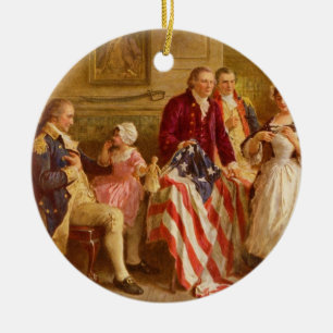 Betsy Ross 1777 von Jean Leon Gerome Ferris Keramikornament