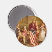 Betsy Ross 1777 von Jean Leon Gerome Ferris Magnet (Vorderseite/Rückseite)