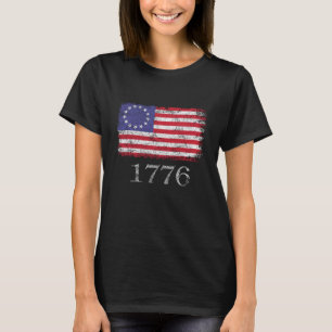 Betsy Ross 4. Juli American Flag 1776 Retro T-Shirt