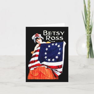 Betsy Ross American Flag 1776 Art 4.Juli Geschenk Karte