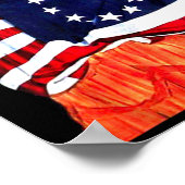 Betsy Ross American Flag 1776 Art 4.Juli Geschenk Poster (Ecke)