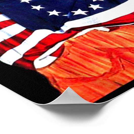 Betsy Ross American Flag 1776 Art 4.Juli Geschenk Poster (Ecke)