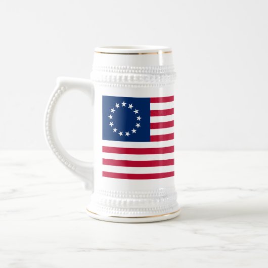 Betsy Ross American Flag Bierglas (Links)