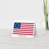 Betsy Ross American Flag Dankeskarte (Vorderseite)
