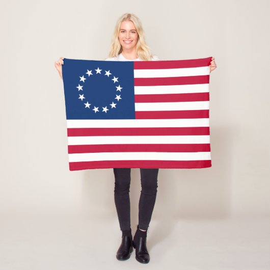 Betsy Ross American Flag Fleecedecke (Beispiel)