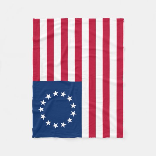 Betsy Ross American Flag Fleecedecke (Vorderseite)