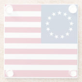 Betsy Ross American Flag Glasuntersetzer (Rückseite)