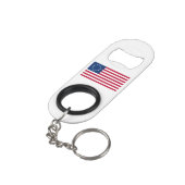 Betsy Ross American Flag Mini Flaschenöffner (Rückseite Schrägansicht)