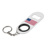 Betsy Ross American Flag Mini Flaschenöffner (Vorderseite Schrägansicht)
