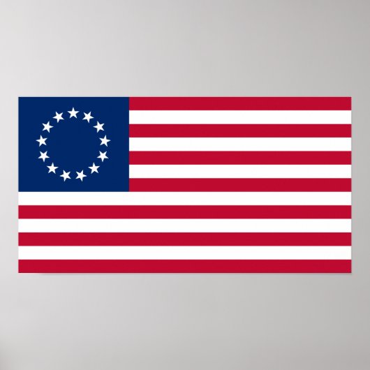 Betsy Ross American Flag Poster (Vorne)