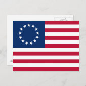 Betsy Ross American Flag Postkarte (Vorne/Hinten)
