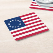 Betsy Ross American Flag Rechteckiger Pappuntersetzer (angewinkelt)