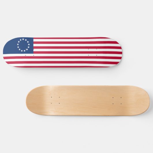 Betsy Ross American Flag Skateboard (Horizontal)