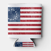 Betsy Ross American Flag Vintag Dosenkühler (Vorderseite)