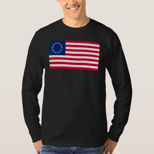 Betsy Ross American USA Flag 1777 Revolutionär USA T-Shirt (Vorderseite)