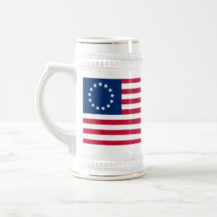 Betsy Ross Amerikanische Flagge Bierglas