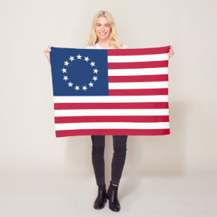 Betsy Ross Amerikanische Flagge Fleecedecke