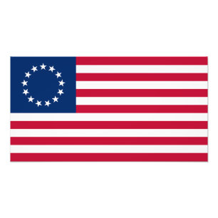 Betsy Ross Amerikanische Flagge Fotodruck