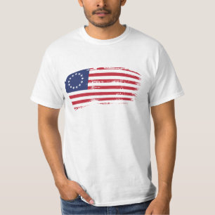 Betsy Ross Amerikanische Flagge   Patriotisch 1776 T-Shirt
