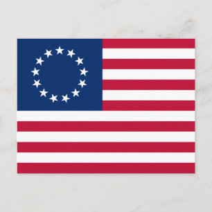 Betsy Ross Amerikanische Flagge Postkarte