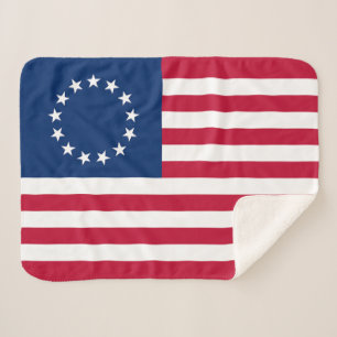 Betsy Ross Amerikanische Flagge Sherpadecke
