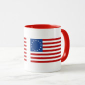 Betsy Ross Colonial Historische Amerikanische Flag Tasse (VorderseiteRechts)