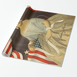 Betsy Ross Erste amerikanische Flagge Vintage-Port Geschenkpapier