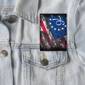 Betsy Ross Flag 1776 Patriotic 4. Juli Button (Insitu)