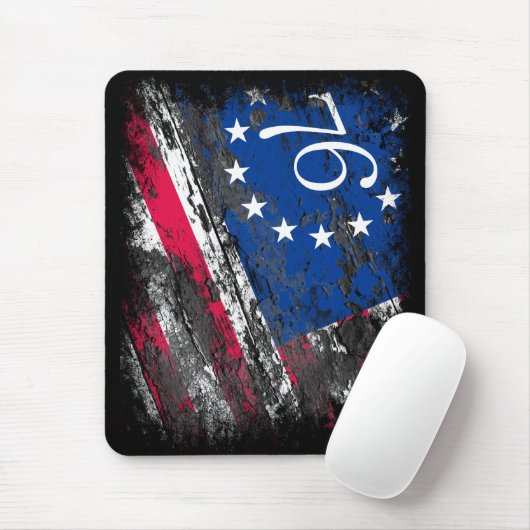 Betsy Ross Flag 1776 Patriotic 4. Juli Mousepad (Mit Mouse)