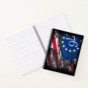 Betsy Ross Flag 1776 Patriotic 4. Juli Notizblock