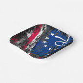 Betsy Ross Flag 1776 Patriotic 4. Juli Pappteller (Gewinkelt)