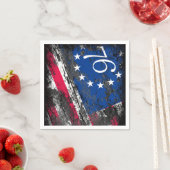 Betsy Ross Flag 1776 Patriotic 4. Juli Serviette (Beispiel)
