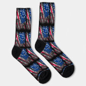 Betsy Ross Flag 1776 Patriotic 4. Juli Socken (Rechts)