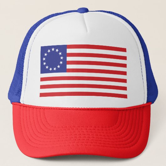 Betsy-Ross-Flag.-1776 Truckerkappe (Vorderseite)
