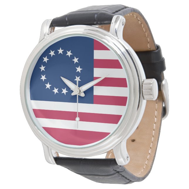 Betsy Ross Flag Armbanduhr (Schrägansicht)