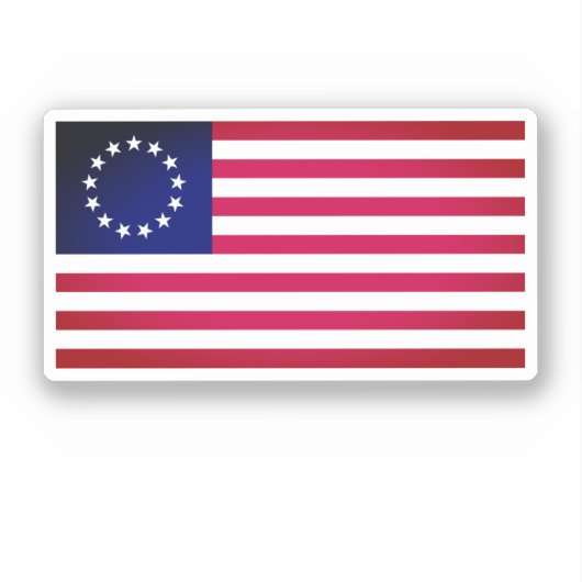Betsy Ross Flag Aufkleber (Vorderseite)