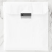 Betsy Ross Flag, Black Line Art Runder Aufkleber (Tasche)