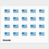 Betsy Ross Flag - Blau Runder Aufkleber (Blatt)