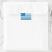 Betsy Ross Flag - Blau Runder Aufkleber (Tasche)