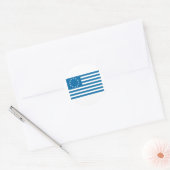 Betsy Ross Flag - Blau Runder Aufkleber (Umschlag)