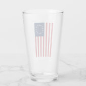 Betsy Ross Flag Design Glass Cup Glas (Rückseite)