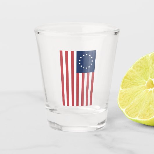 Betsy Ross Flag Design Shot-Glas Schnapsglas (Vorderseite)