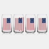 Betsy Ross Flag Design Trinkbehälter Set Dosenglas (Vorderseite)