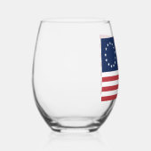 Betsy Ross Flag Design Weinglas Ohne Stiel (Rechts)