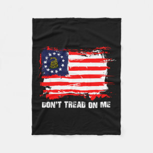 Betsy Ross Flag Don't Tread Patriot On Me Fleecedecke