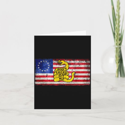 Betsy Ross Flag Dont Tread Patriotic On Me For Men Karte (Vorderseite)