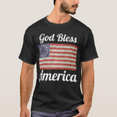 Betsy Ross Flag Gott segne Amerika T - Shirt (Vorderseite)